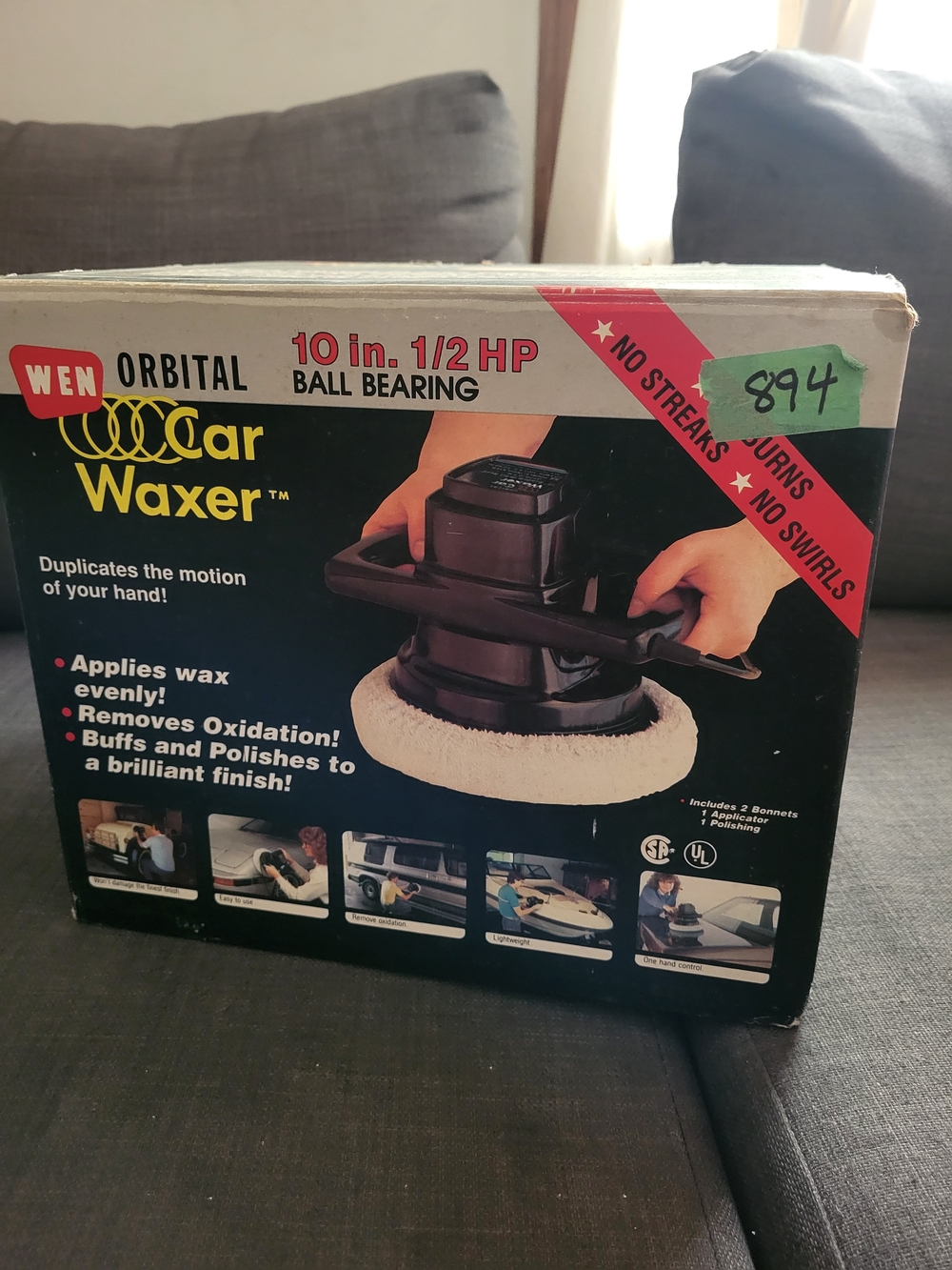 Vintage WEN Model 10 Type 1 10" Random Orbital Car Waxer Buffer Polisher w/ Box